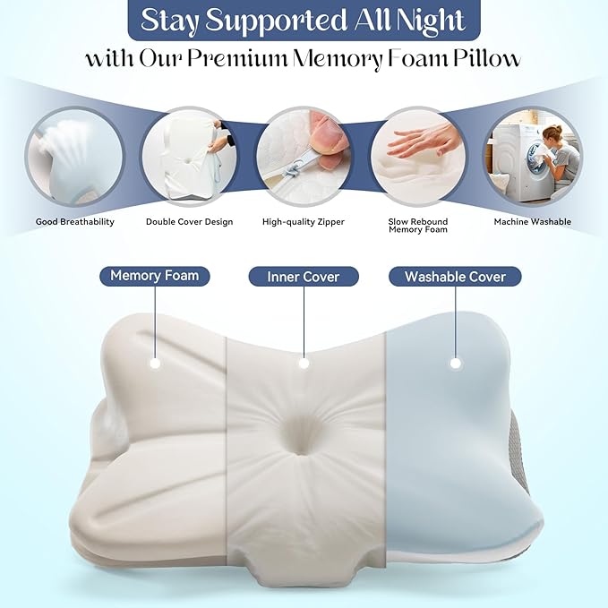 Memory Foam Orthopedic Bed Pillow