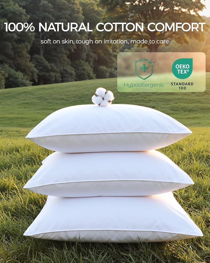 100% Cotton Hypoallergenic Pillow Protector