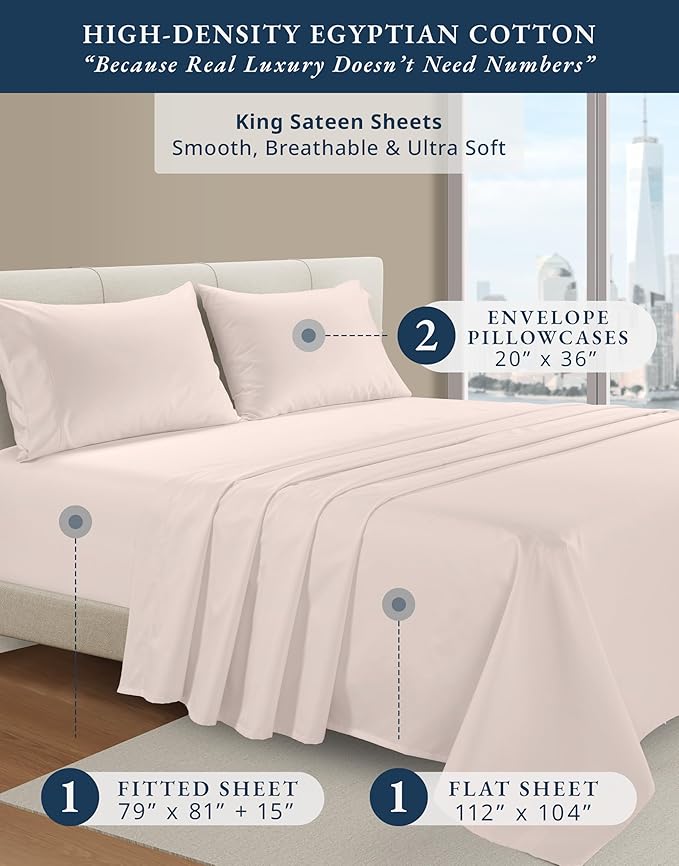 Linen Bed Sheet Set - King