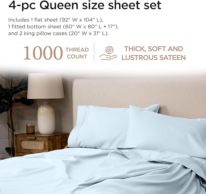 Bed Sheet Set - Queen - 4 Piece