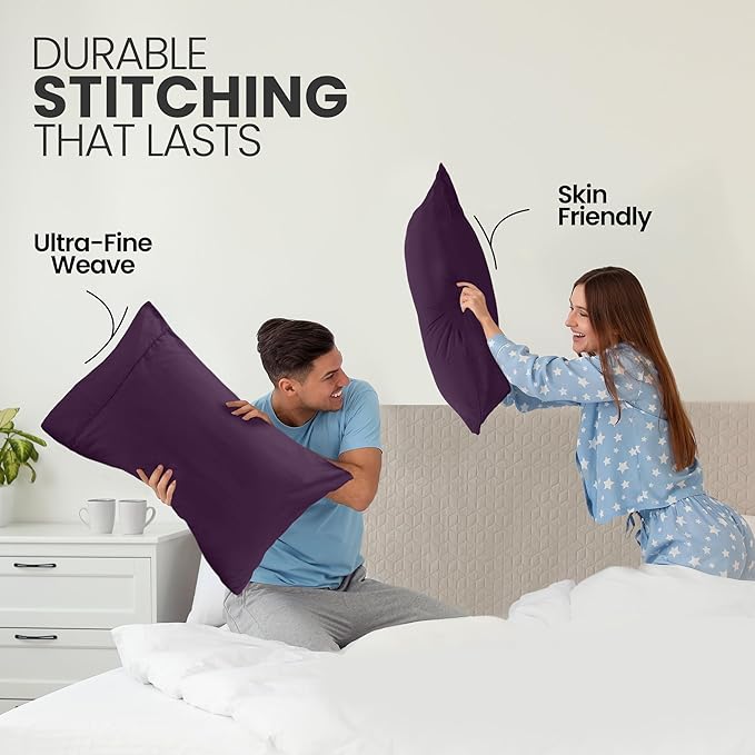 Microfiber Pillowcase Set - King - 20 x 40 in - 2 Pack