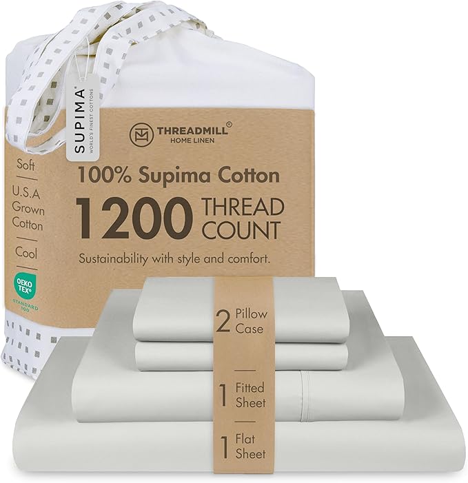 100% Cotton Bed Sheet Set - Queen - 4 Piece