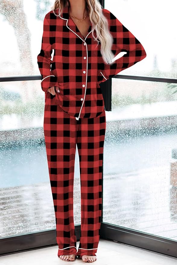 Women's Pajama Set - Long Sleeve - 2 Piece