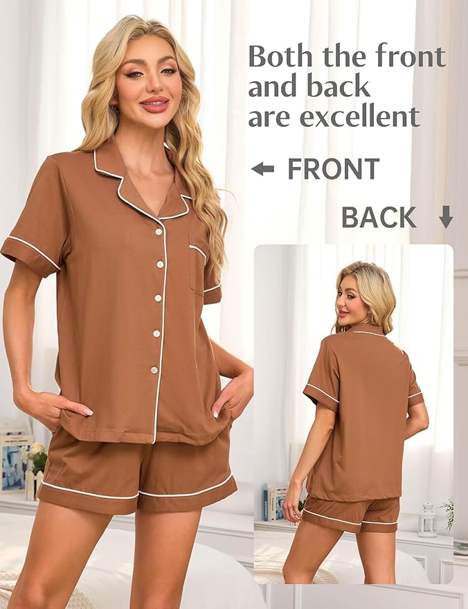 Women's Pajama Set - Short Sleeve - 2 Piece