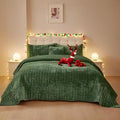 Velvet Quilt Set - California King - 3 Piece
