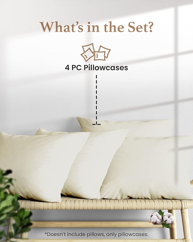 Pillowcase Set - King - 4 Piece