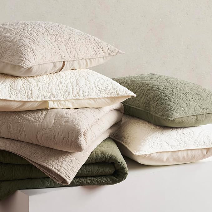 100% Cotton Quilt Set - King - 3 Piece