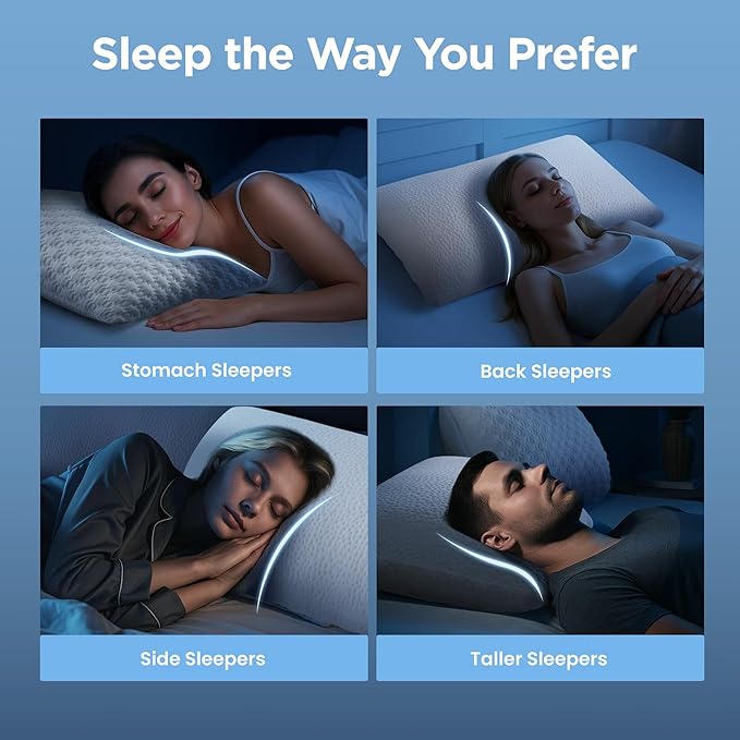 Memory Foam Cooling Bed Pillow - Standard