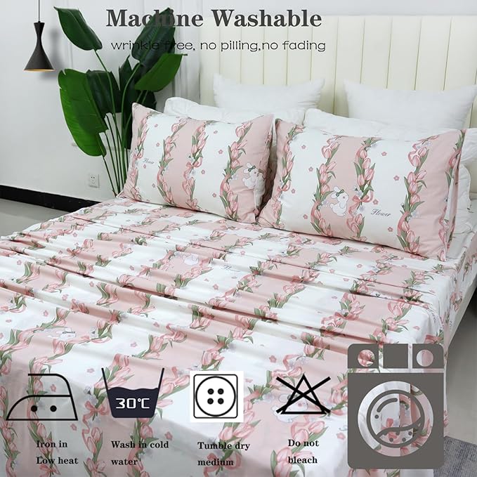Bed Sheet Set - Twin XL - 4 Piece