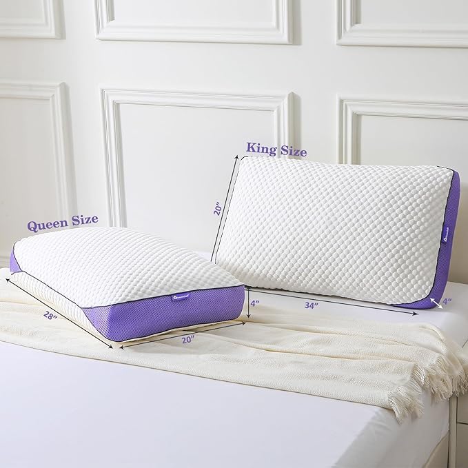 Memory Foam Cooling Bed Pillow - King
