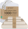 100% Cotton Bed Sheet Set - Queen - 4 Piece