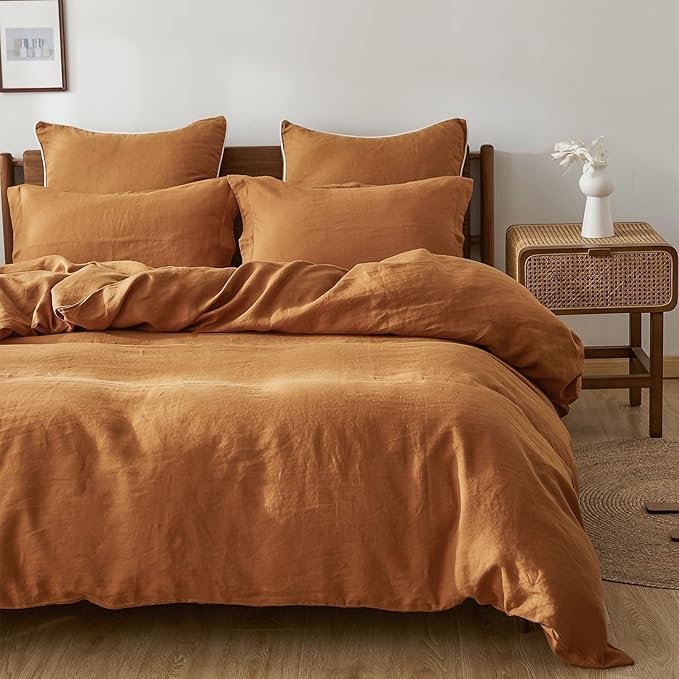 Linen Duvet Cover Set - Queen - 3 Piece
