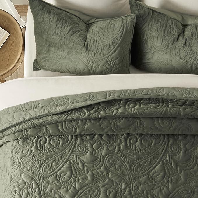 Velvet Quilt Set - King - 3 Piece