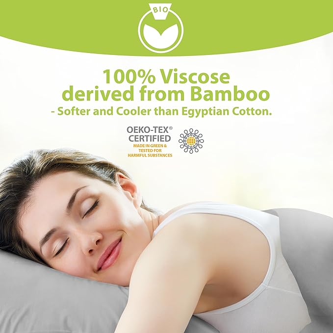 Bamboo Cooling Bed Sheet Set - Queen - 4 Piece