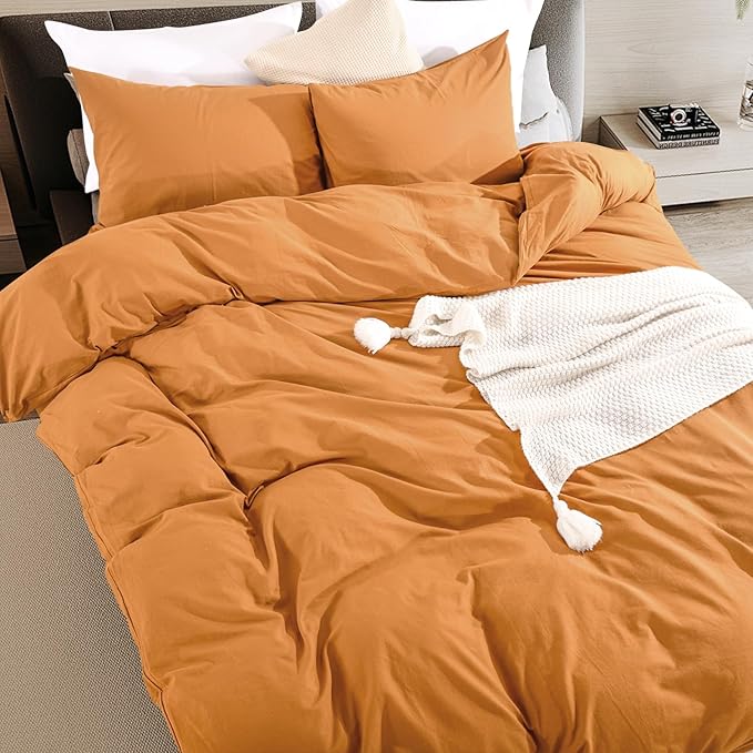 Linen Duvet Cover Set - Queen - 3 Piece