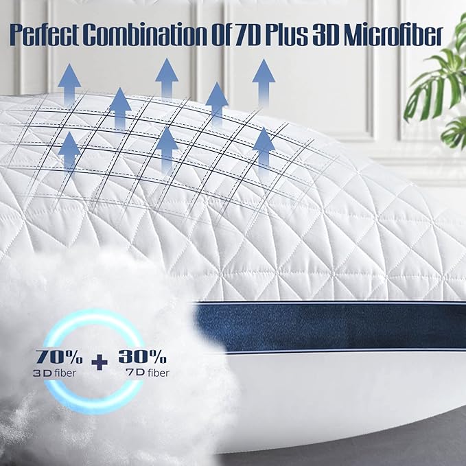 Down Alternative Cooling Bed Pillow - Standard - 2 Pack