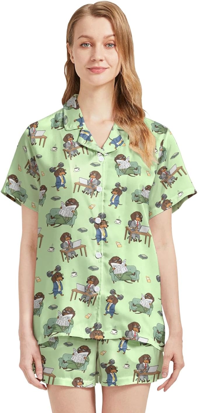 Women's Pajama Set - Short Sleeve - 2 Piece