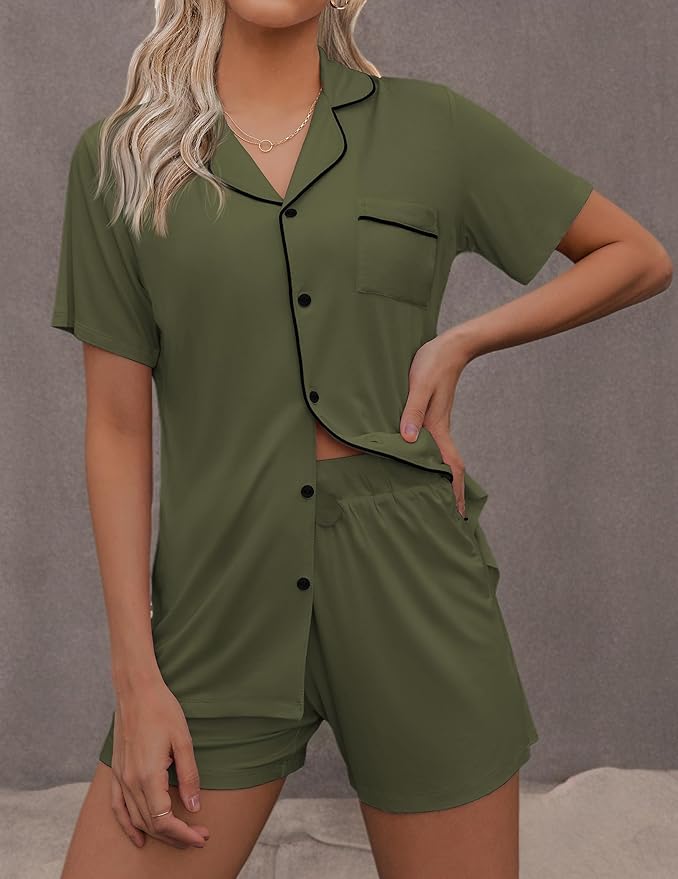 Women's Pajama Set - Short Sleeve - 2 Piece