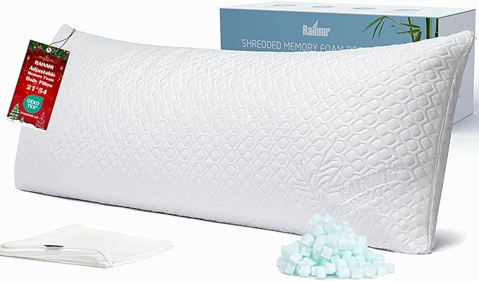 Memory Foam Cooling Body Pillow - Full - 20 x 54 in