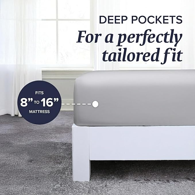 100% Cotton Bed Sheet Set - Twin XL - 3 Piece