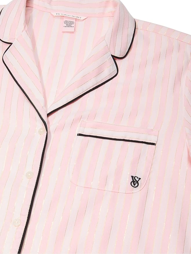 Women's Flannel Pajama Set - Short Sleeve - 2 Piece