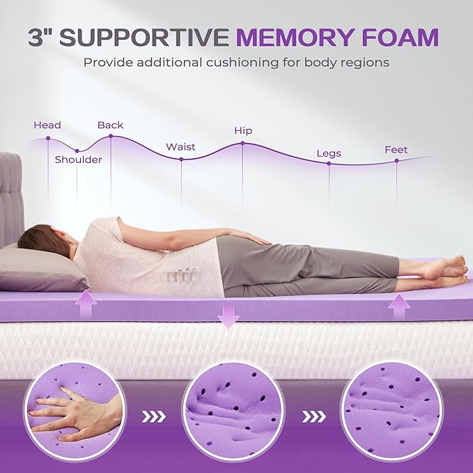 Memory Foam Mattress Topper - Queen