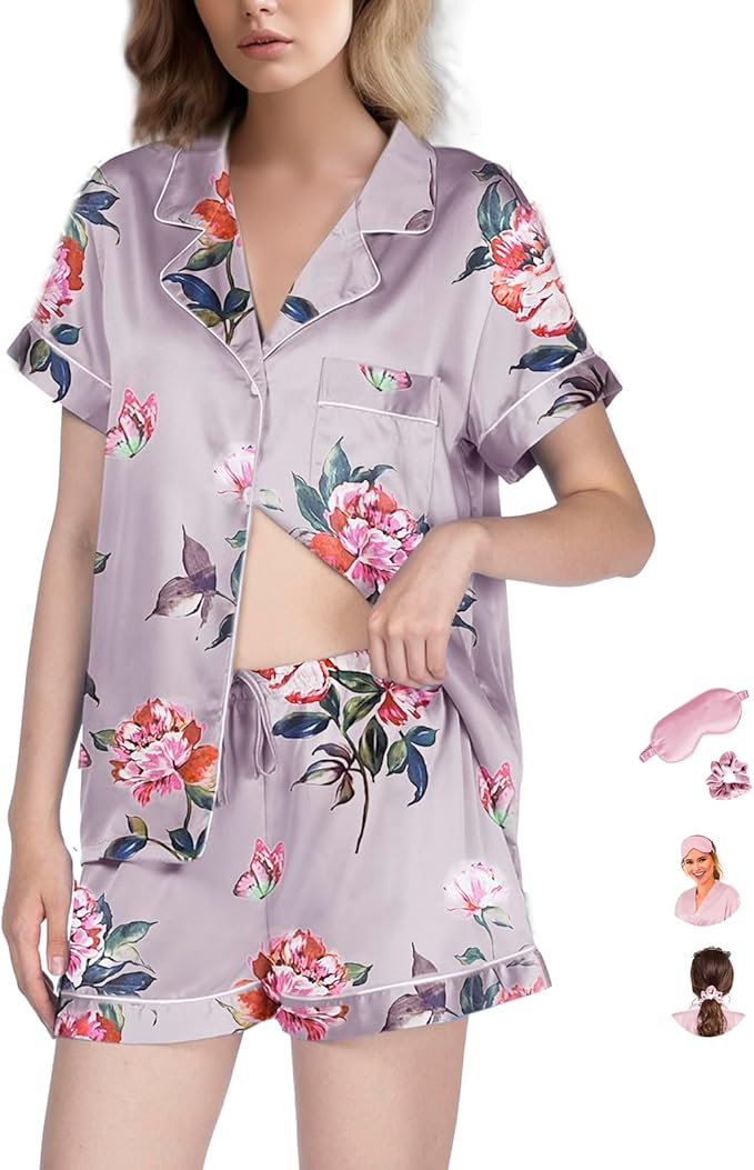 Satin Pajama Set - 2 Piece