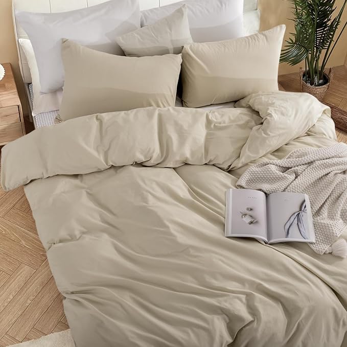 Linen Duvet Cover Set - Queen - 3 Piece