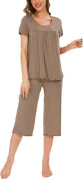 Bamboo Capri Pajama Set - Short Sleeve - 2 Piece