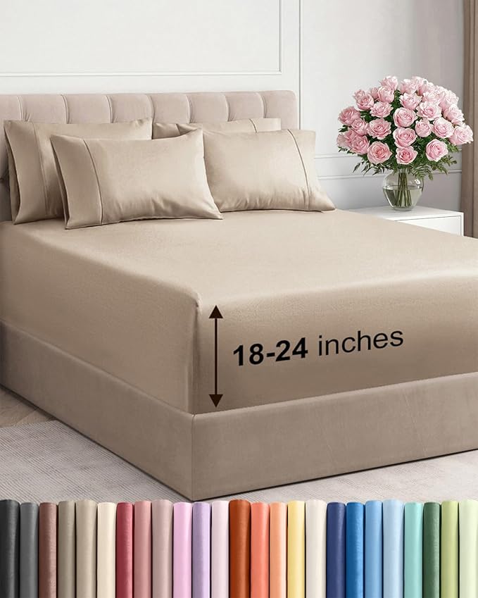 Cooling Bed Sheet Set - King - 6 Piece