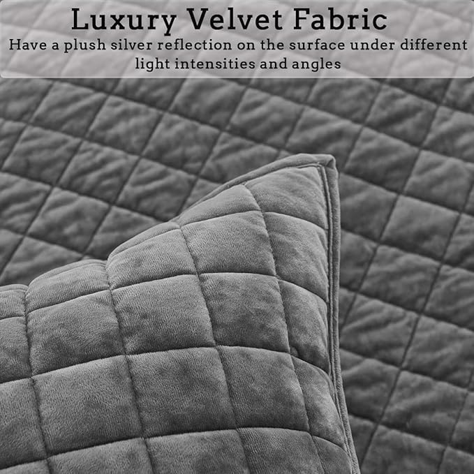Velvet Quilt Set - King - 3 Piece