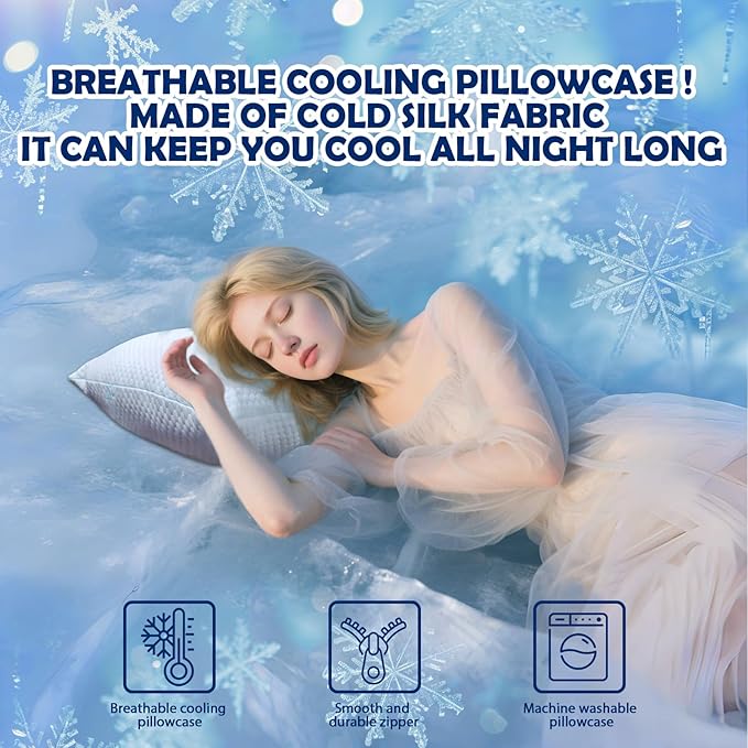 Memory Foam Cooling Bed Pillow - King - 2 Piece