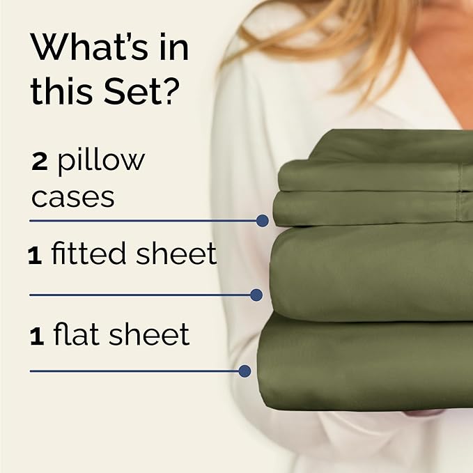Cooling Bed Sheet Set - Twin - 16 in Deep Pocket - 4 Piece