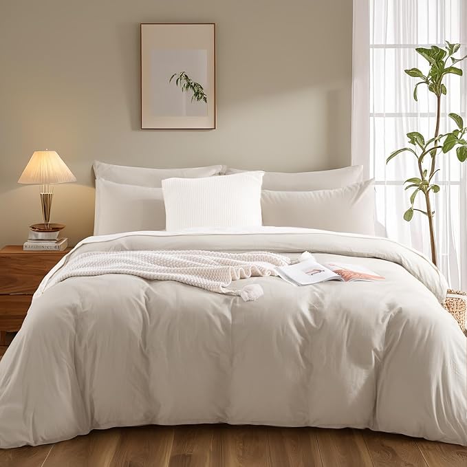 Linen Duvet Cover Set - Queen - 3 Piece