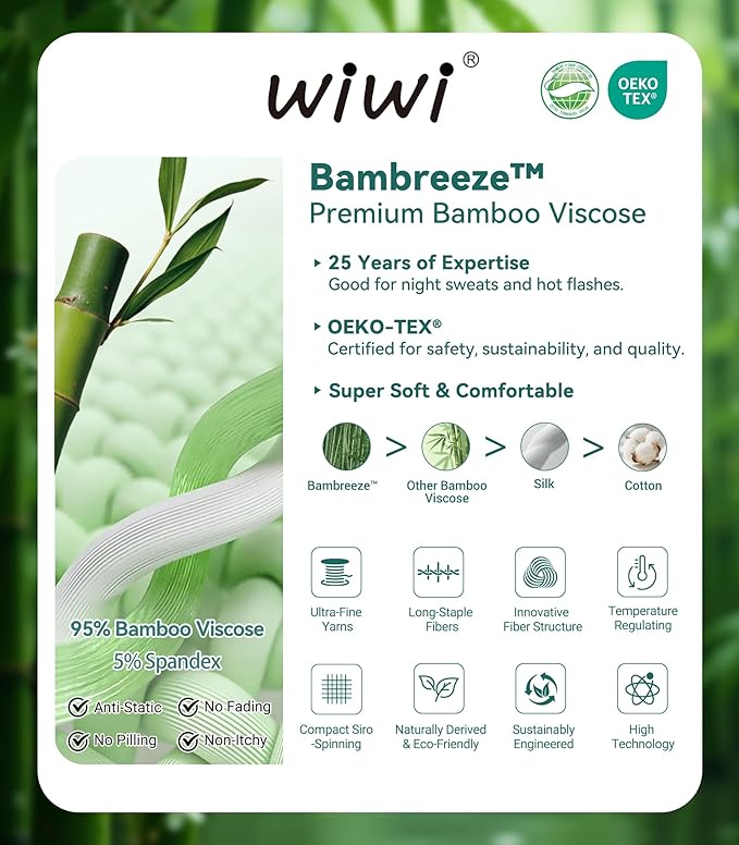 Women's Bamboo Cooling Pajama Set - Short Sleeve - 2 Piece