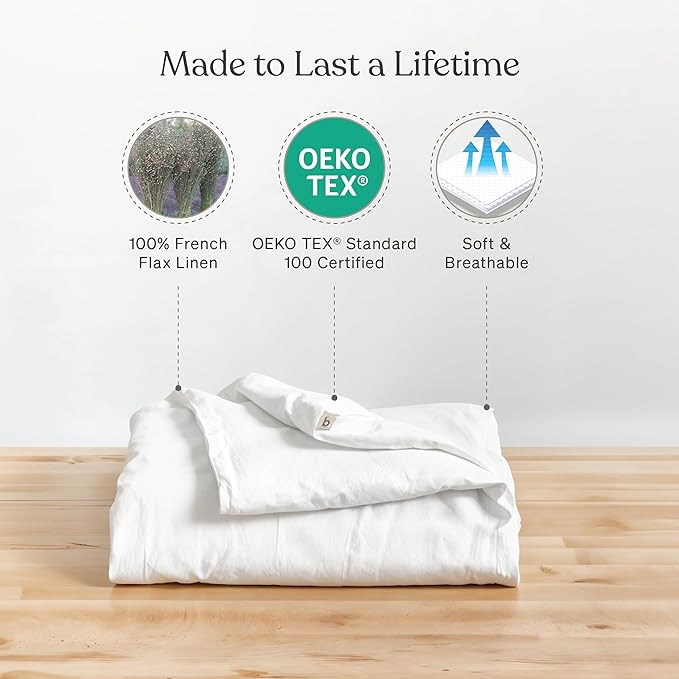 Linen Cooling Duvet Cover Set - Queen