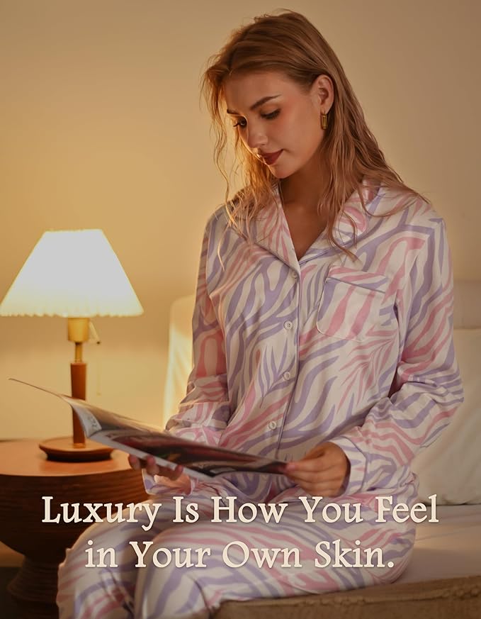 Women's 100% Cotton Pajama Set - Long Sleeve
