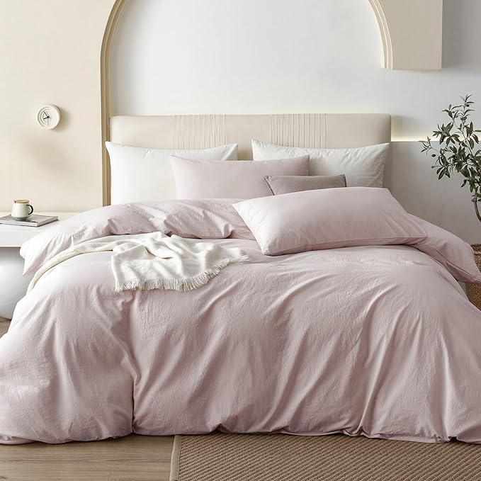 Linen Duvet Cover Set - King - 104 x 98 in - 3 Piece