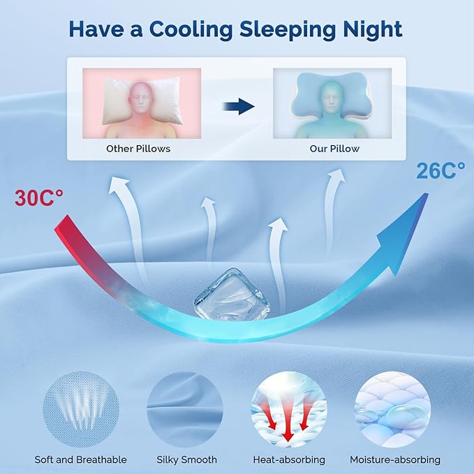 Memory Foam Cooling Bed Pillow