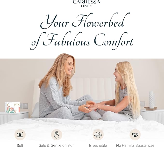 Linen Cooling Bed Sheet Set - Queen - 17 in Deep Pocket - 4 Piece