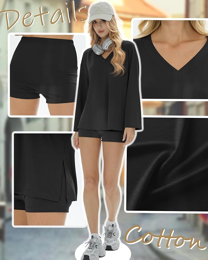 Women's Shorts Pajama Set - Long Sleeve - 2 Piece