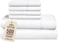 100% Cotton Bed Sheet Set - King - 15 in Deep Pocket - 6 Piece