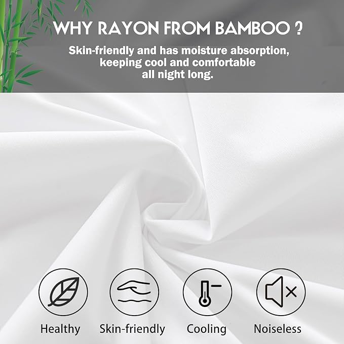 Bamboo Cooling Pillowcase Set - King - 2 Pack