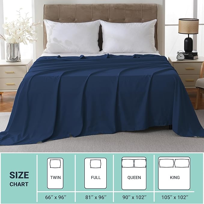 Microfiber Flat Sheet - Twin - 6 Pack