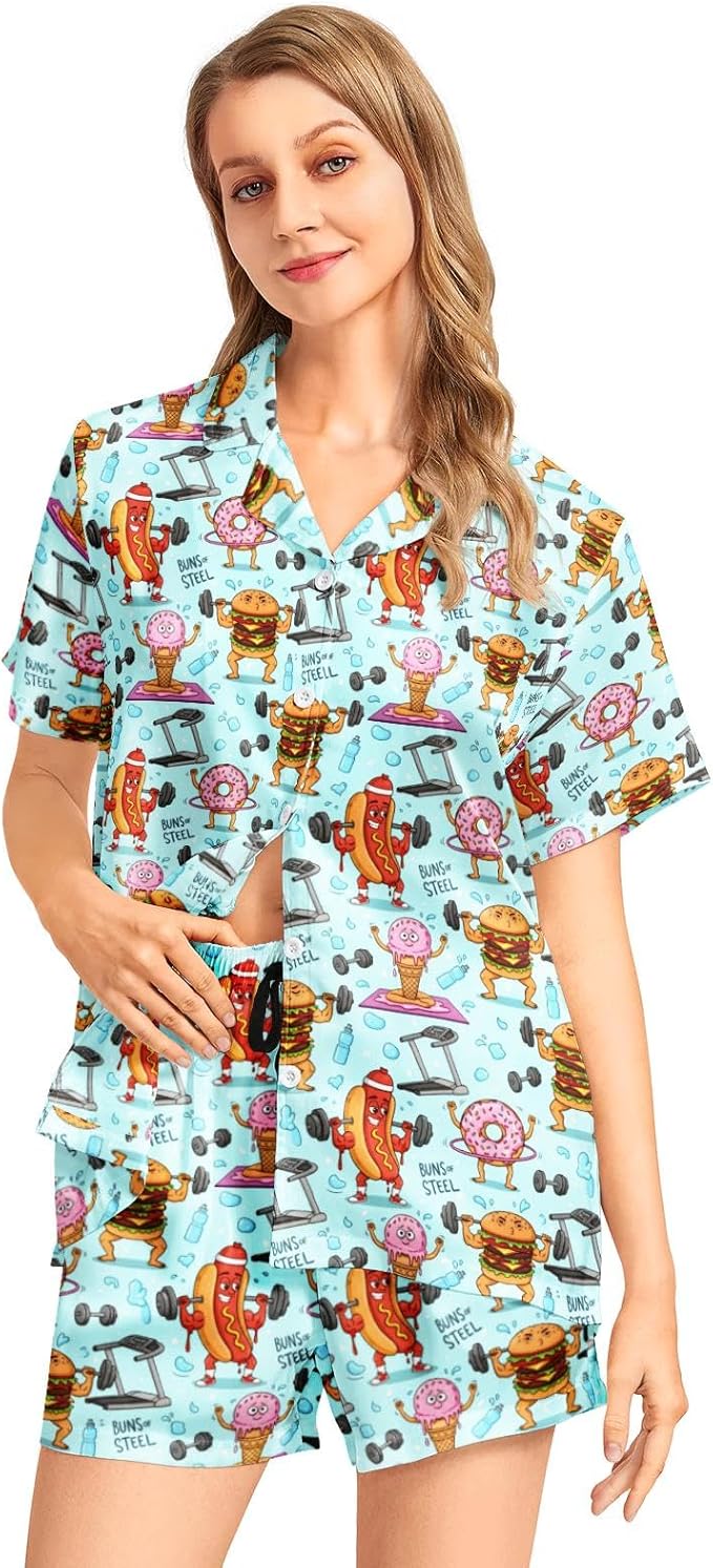 Women's Pajama Set - Short Sleeve - 2 Piece