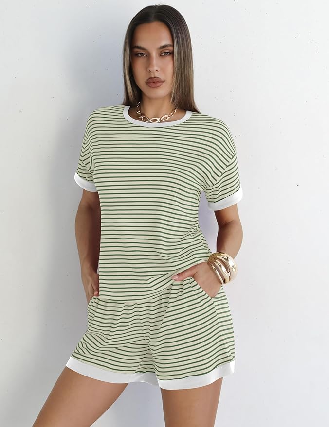 Shorts Pajama Set - Short Sleeve - 2 Piece