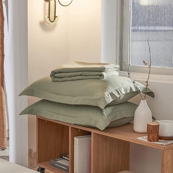 Linen Duvet Cover Set - Queen - 3 Piece