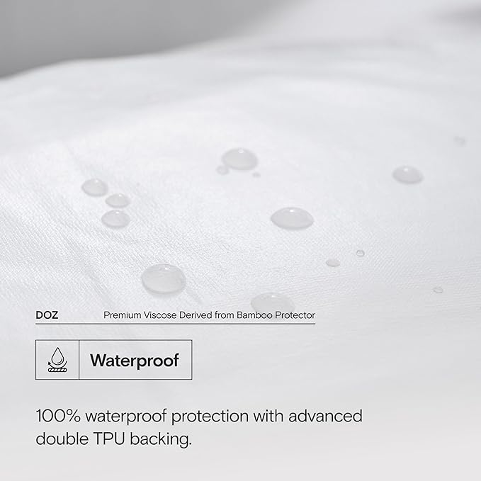 Bamboo Cooling Mattress Protector - California King - 16 in Deep Pocket