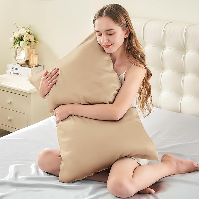 Mulberry Silk Cooling Pillowcase Set - Queen - 20 x 30 in - 2 Pack - 2 Piece
