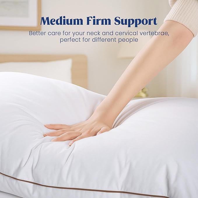 100% Cotton Bed Pillow - Queen - 2 Piece